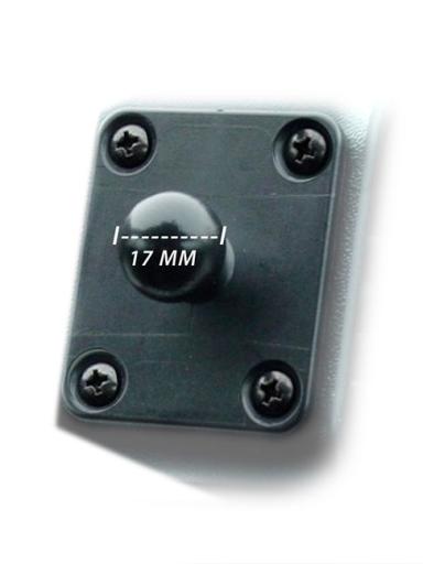 Fix2Car ball head adapter for all Garmin devices with a 7-inch or smaller display. Ball head diameter 17.1mm. (Kram 60100) 